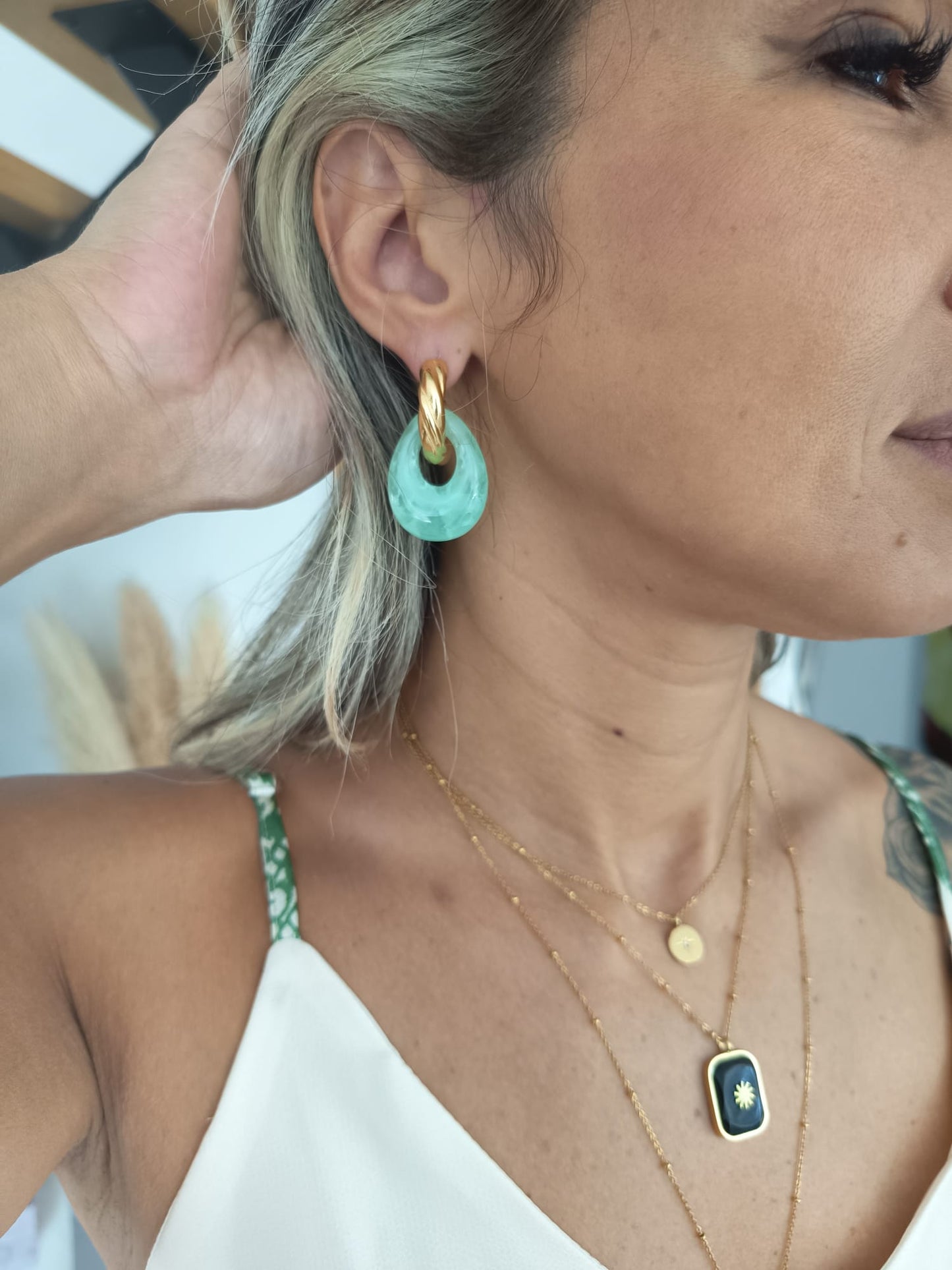 Boucles d’oreilles émeraude