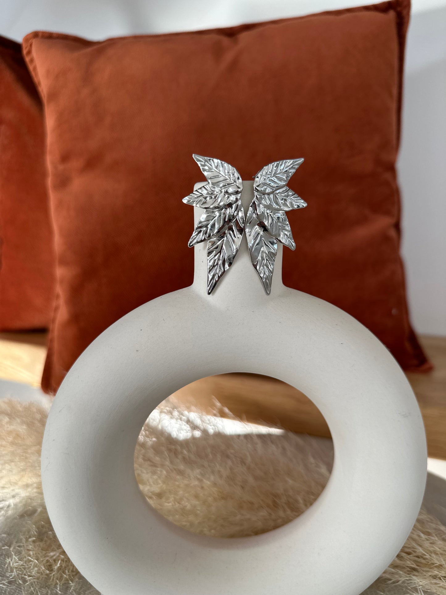 Boucles d’oreilles bloom couleur argent