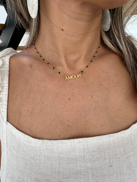 Collier amour noir