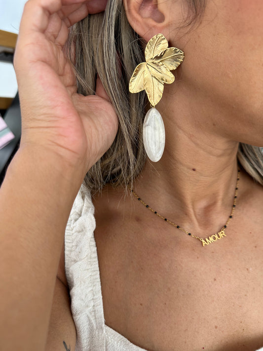 Boucles d’oreilles nacre