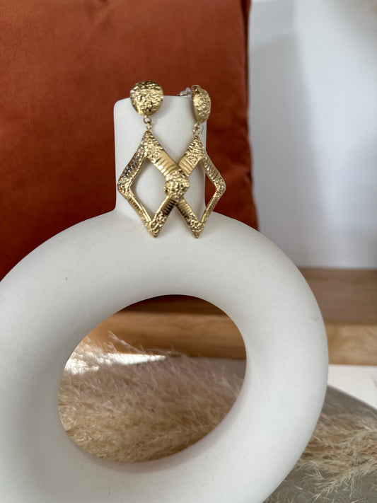 Boucles d’oreilles Fidji dorées