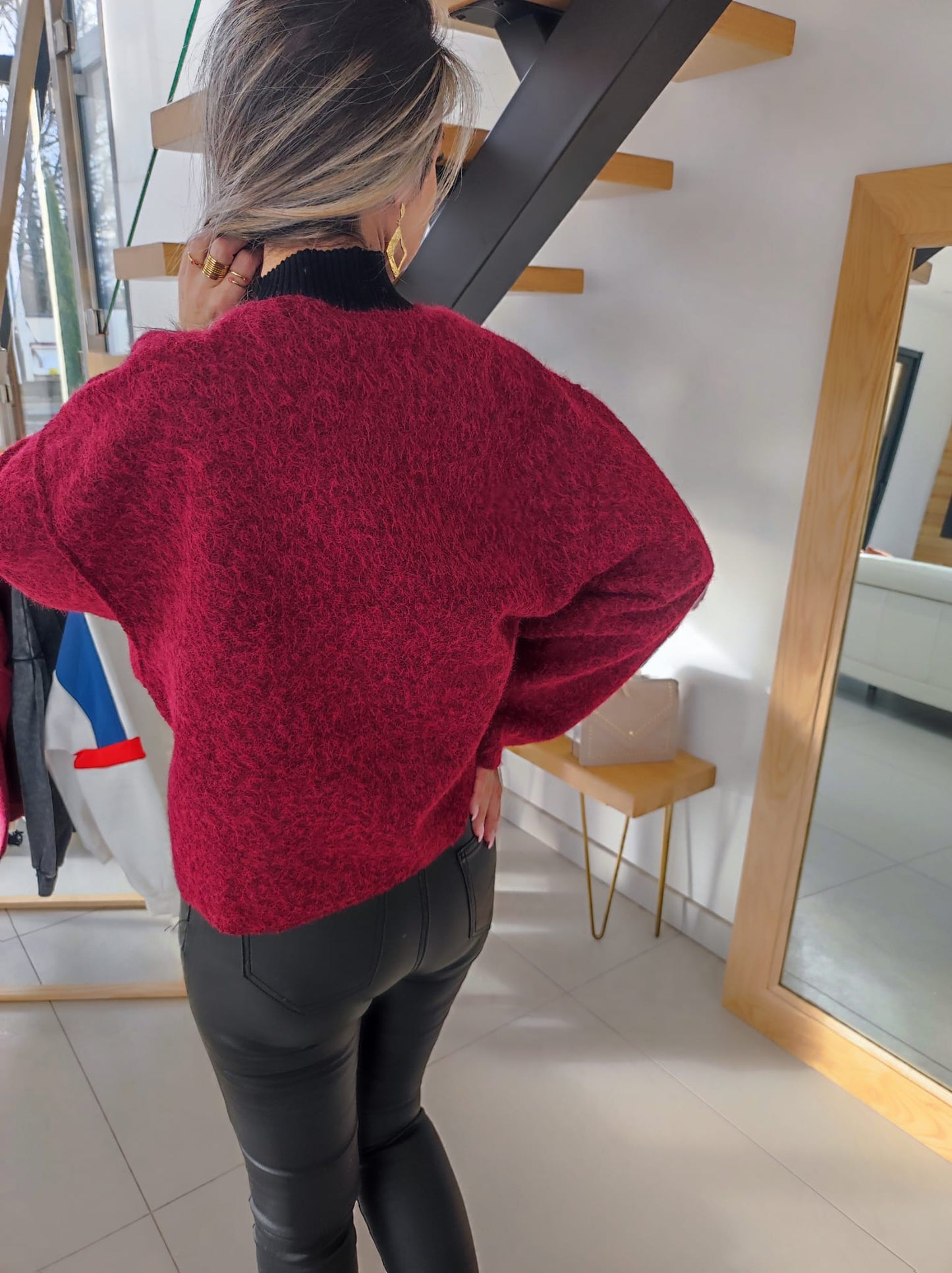 Pull bordeaux Indian