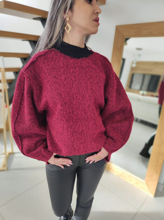 Pull bordeaux Indian